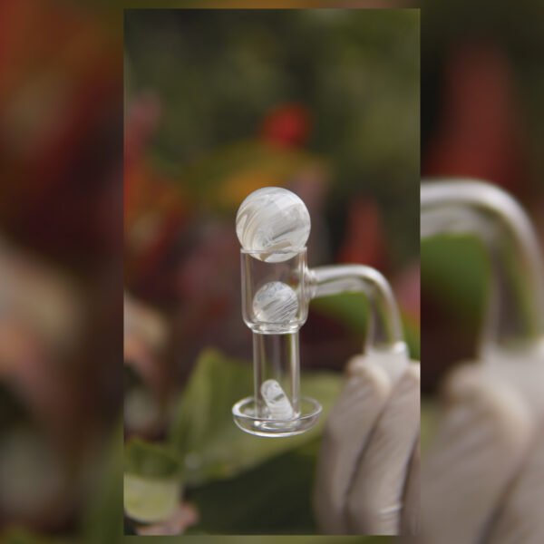SET SLURPER | PERLAS + BANGER FULL WELDED | SET MARBLE BLANC 10MM-45°-MACHOO