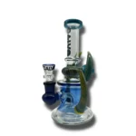 Blue Four Horn Rig Bong / Calvo Glass - Imagen 3