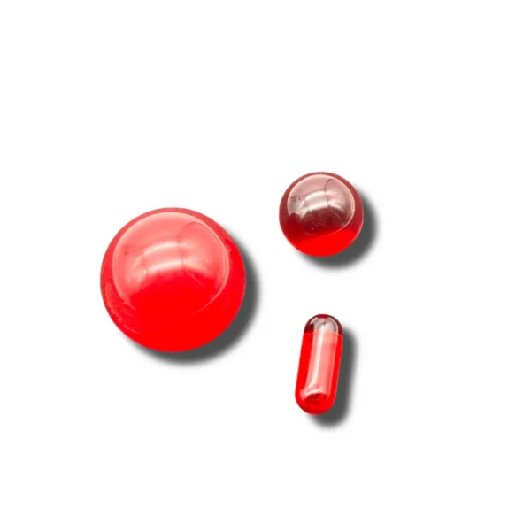 Set de perlas marble Rojas