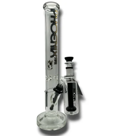 set bong straight tube negro